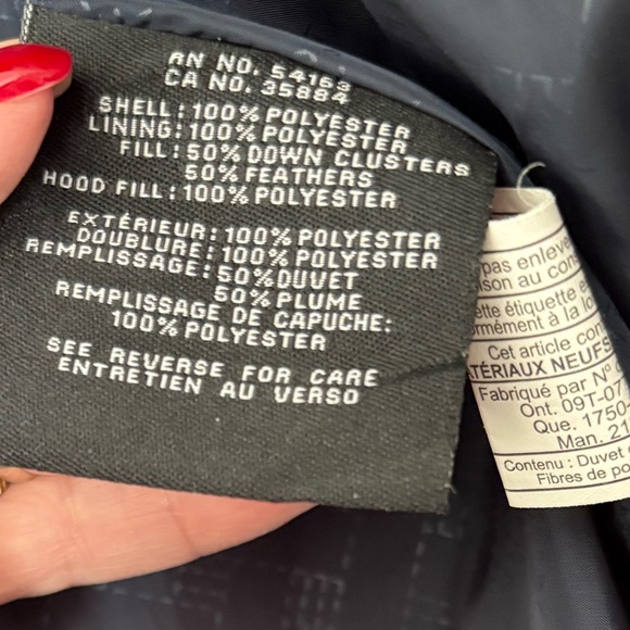 Cole Haan Women's Dark Blue Puffer Coat - Picture 5 of 5